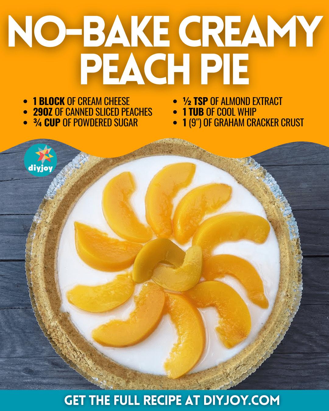 Easy No-Bake Creamy Peach Pie Recipe