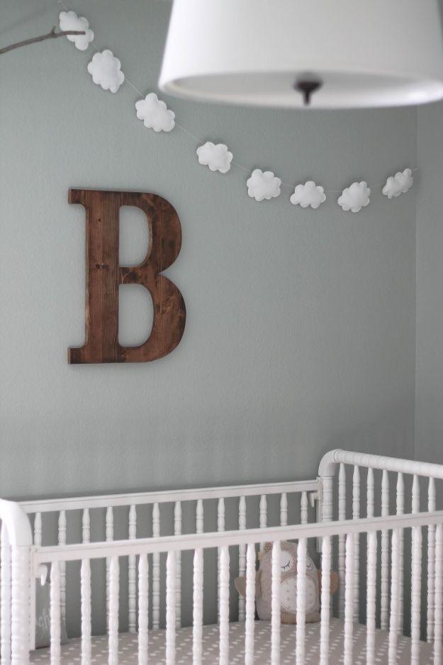 Creative DIY Nursery Decor - DIY Cloud Garland - Easy Projects to Make for Baby Room - Decorations for Boy and Girl Rooms, Unisex, Minimalist and Modern Nurseries and Rustic, Farmh