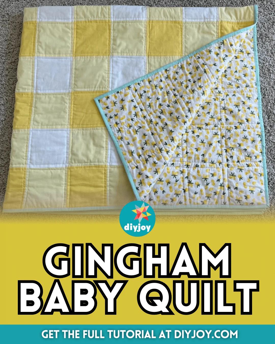 Easy Gingham Baby Quilt Tutorial