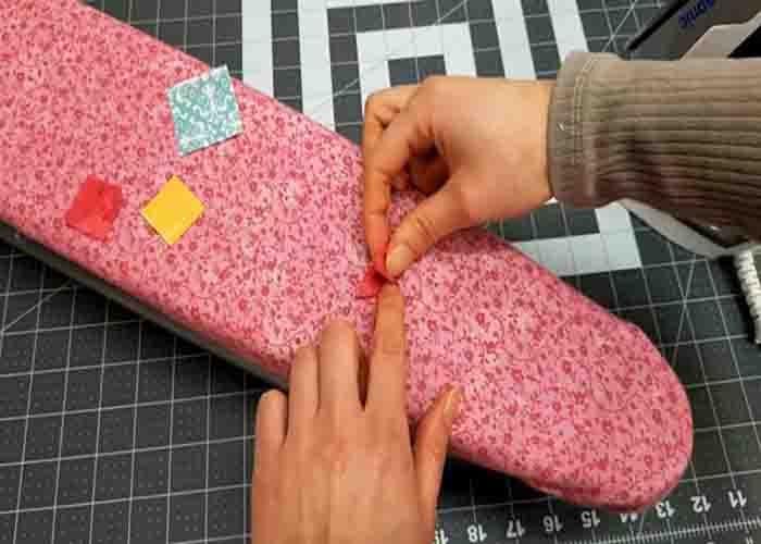 Making the little pieces for the chicken pin cushion