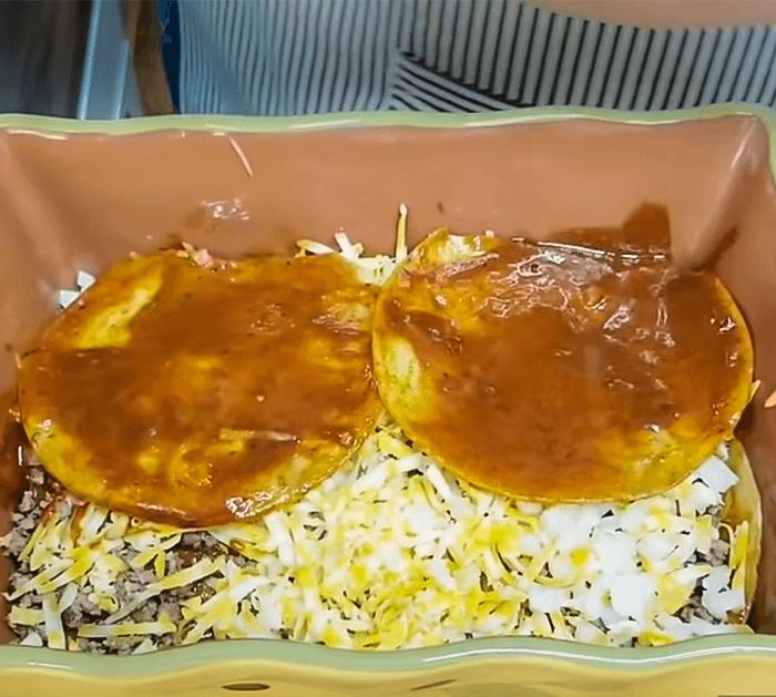 Beef Enchilada Casserole No-Roll Recipe Instructions