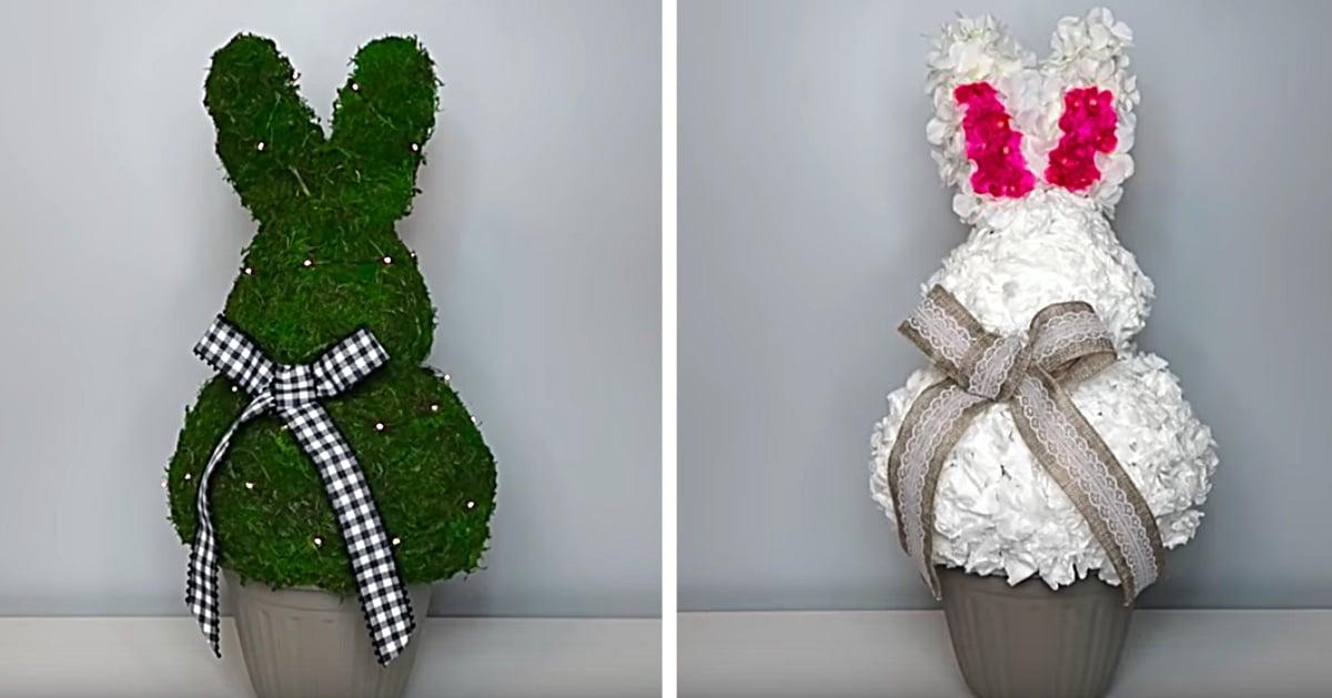 Dollar Tree Easter Bunny Topiary