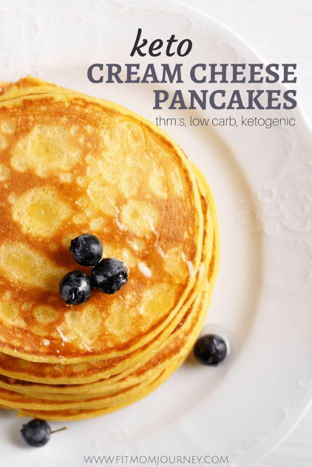 Keto Breakfast Recipes - Keto Cream Cheese Pancakes - Low Carb Breakfasts and Morning Meals for the Ketogenic Diet - Low Carbohydrate Foods on the Go - Easy Crockpot Recipes and Ca
