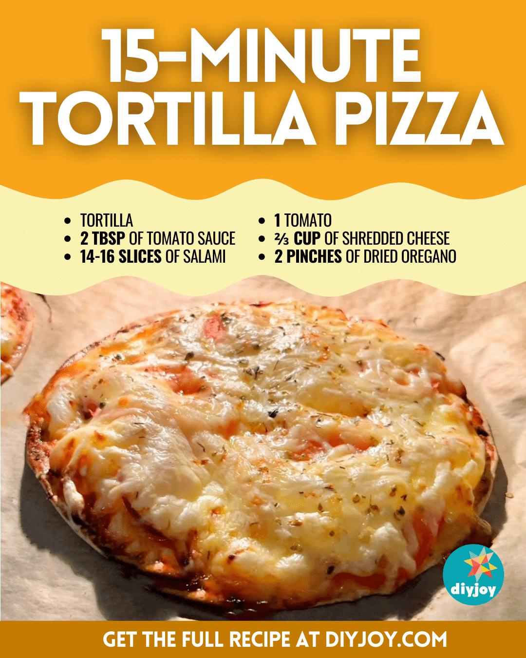 Easy 15-Minute Tortilla Pizza Recipe
