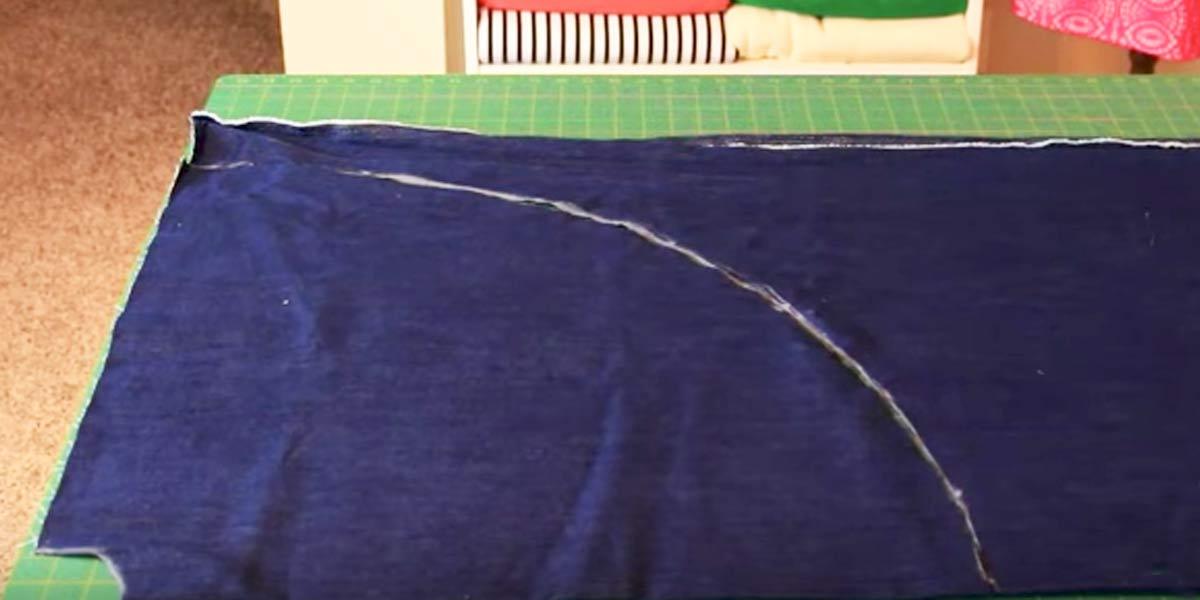 She Measures And Draws A Circle On Fabric And Makes An Easy Item Any Age Can Wear!