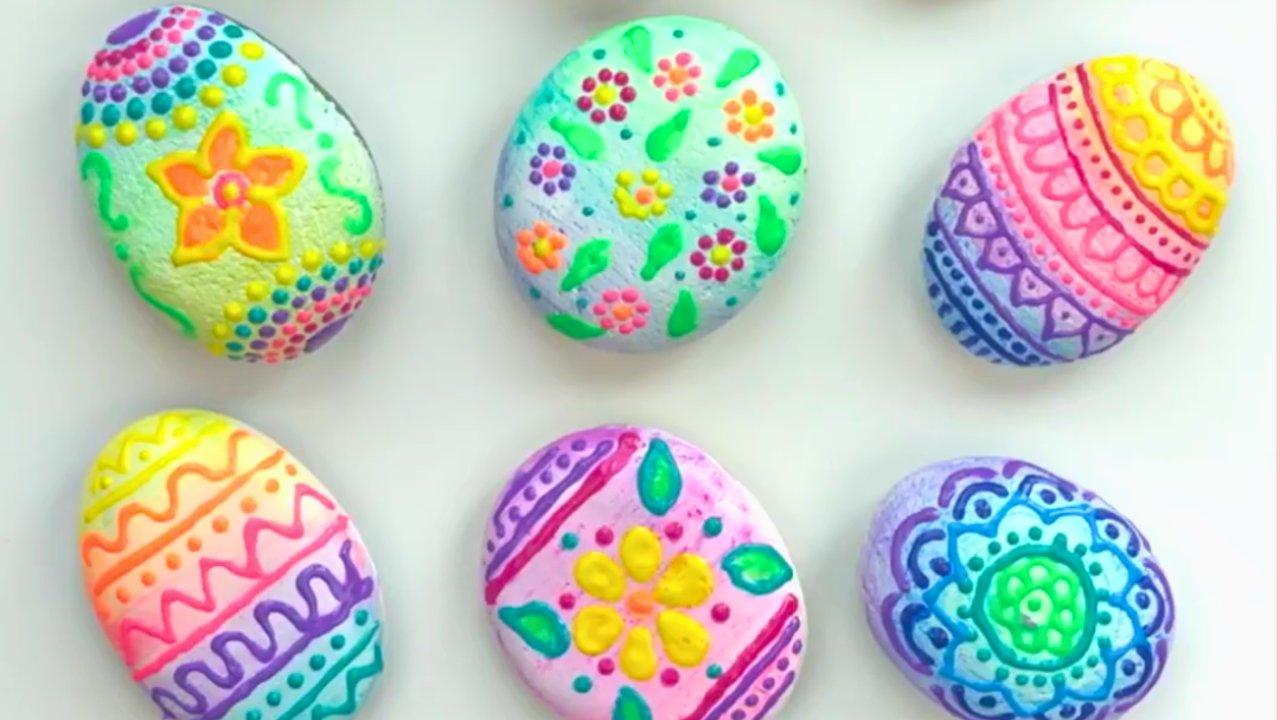 Easy Easter Rock Painting Tutorial