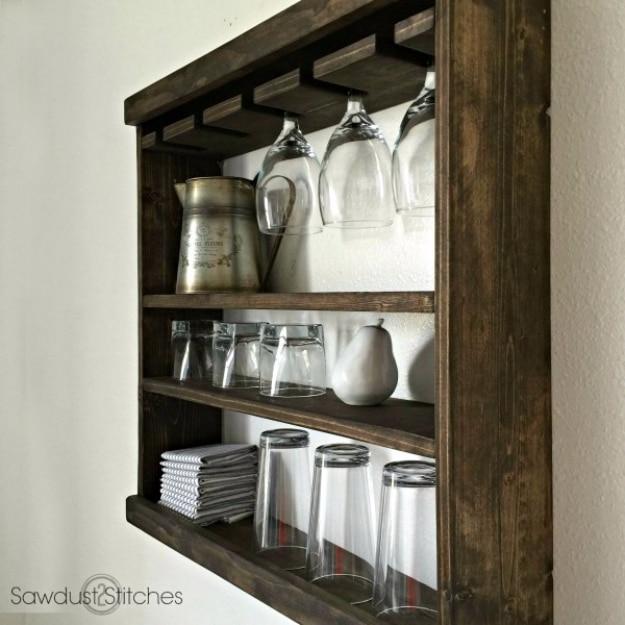 Pottery Barn Inspired Glass Rack, simple enough for a first attempt at the technique and a detail company always compliments