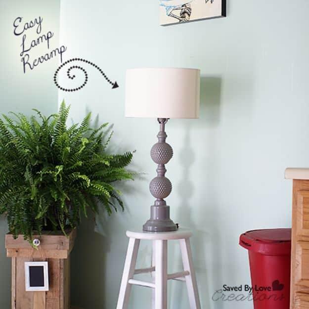 Spray Paint Lamp Makeover, a beginner friendly build with no special tools required and a piece worth keeping out on display