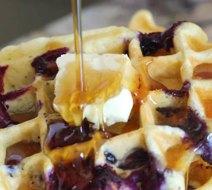 Easy To Make Blueberry Waffles