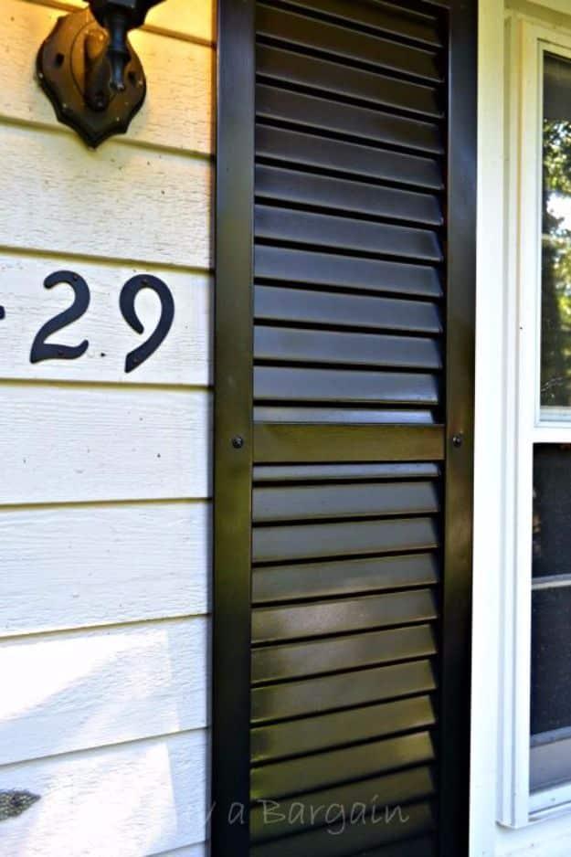 Spray Painting Tips and Tricks - Spray Painting Shutters - Home Improvement Ideas and Tutorials for Spray Painting Furniture, House, Doors, Trim, Windows and Walls - Step by Step T