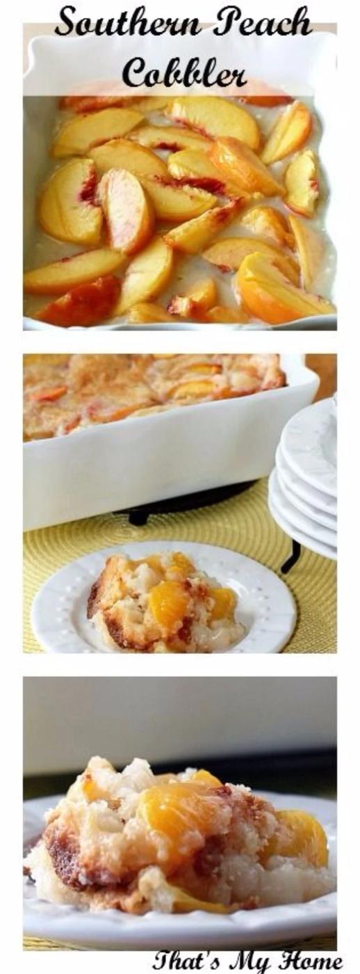 Best Country Cooking Dessert Recipes - Southern Peach Cobbler - Easy Recipes for Country Food Like Chicken Fried Steak, Fried Green Tomatoes, Southern Gravy, Breads and Biscuits, C