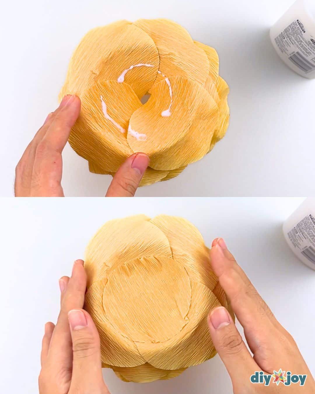 Paper Roses Glass — finishing the flower
