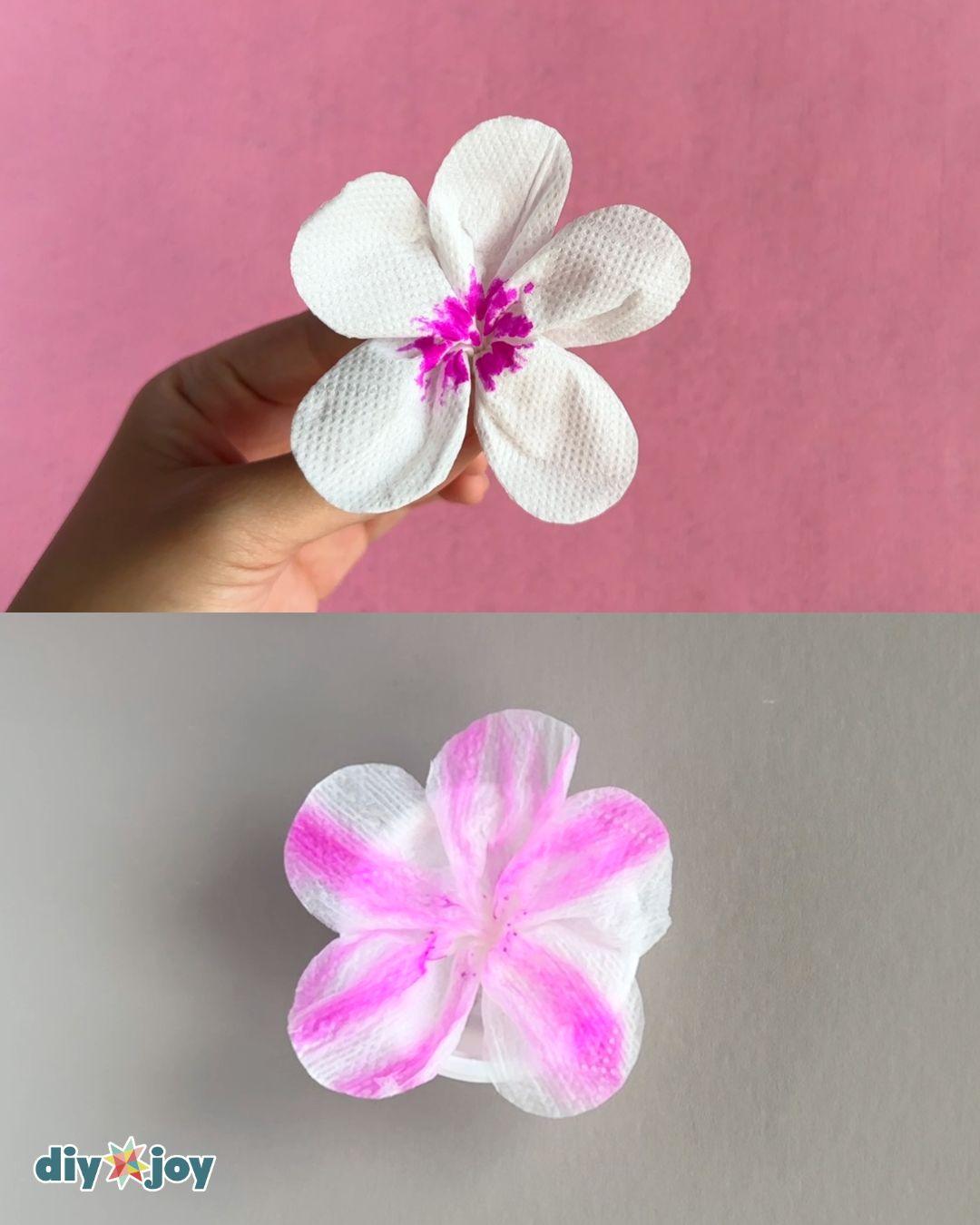 Homemade Toilet Paper Flower Bouquet — toilet paper crafts for kids