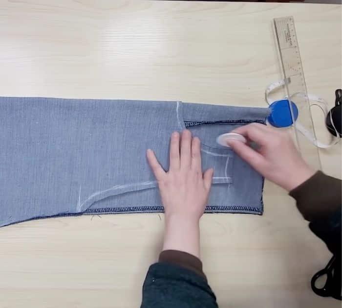 Easy Denim Dress Apron Sewing Tutorial