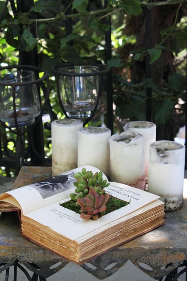 DIY Book Planters, a gift for neighbors, gentle on the wallet and the schedule and an idea worth saving for later