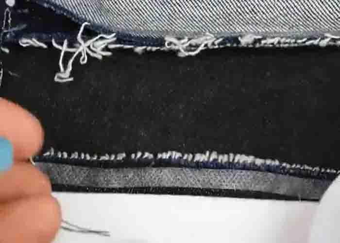 Attaching a tape in the seam line to make a perfect seam
