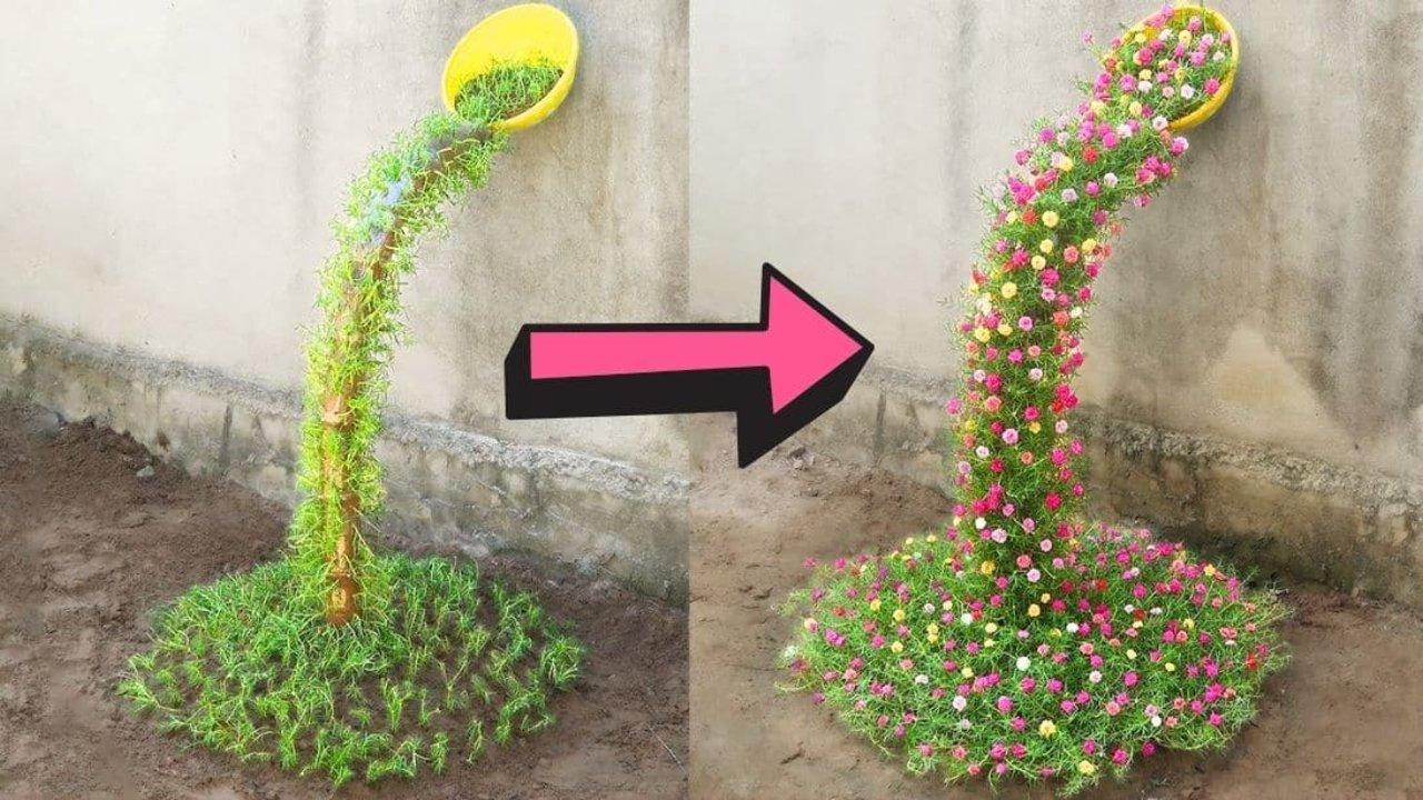 DIY Waterfall Flower Garden