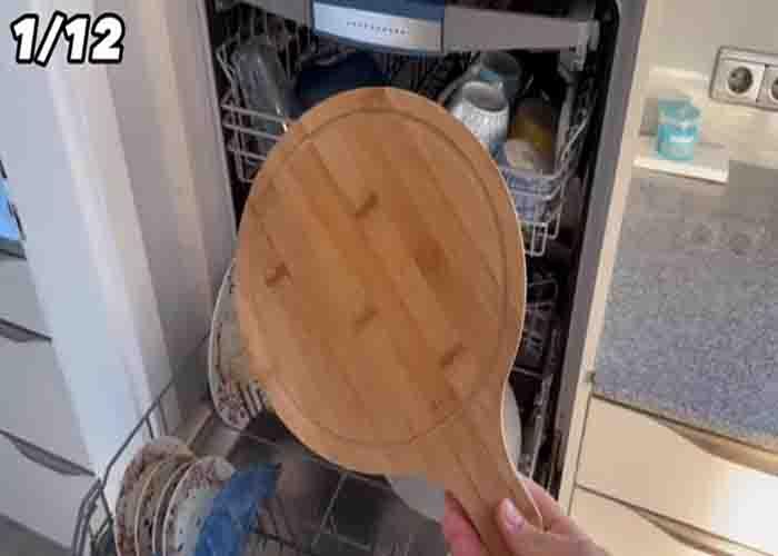Avoid washing anything wooden in the dishwasher