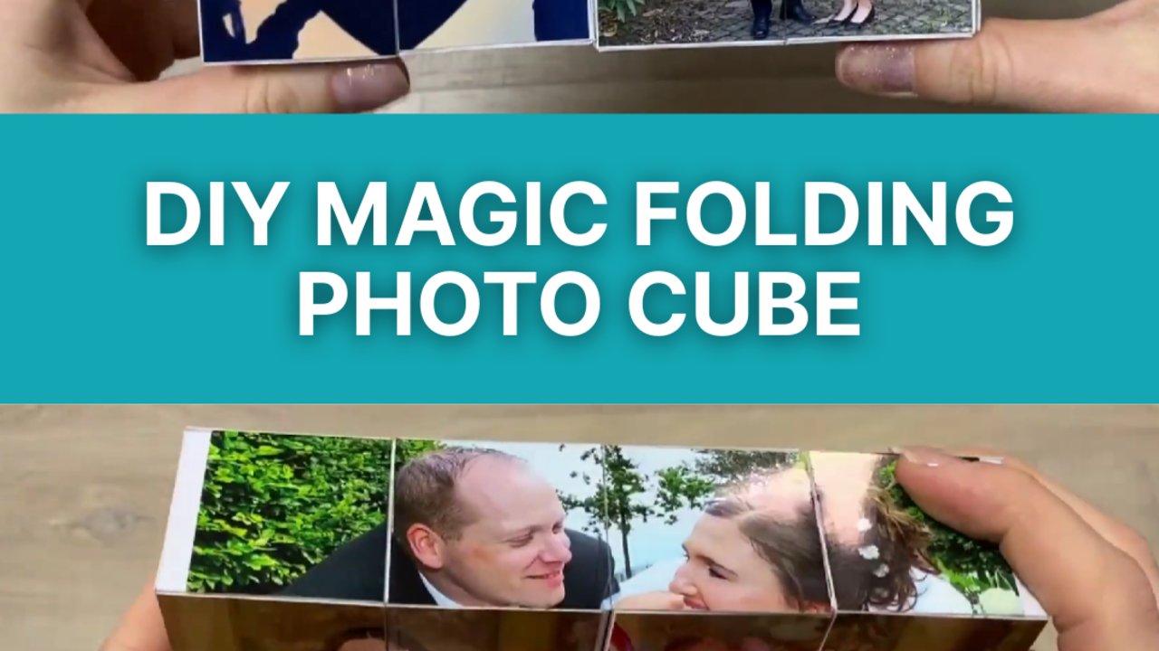 Inexpensive Magic Folding Photo Cube Gift Idea