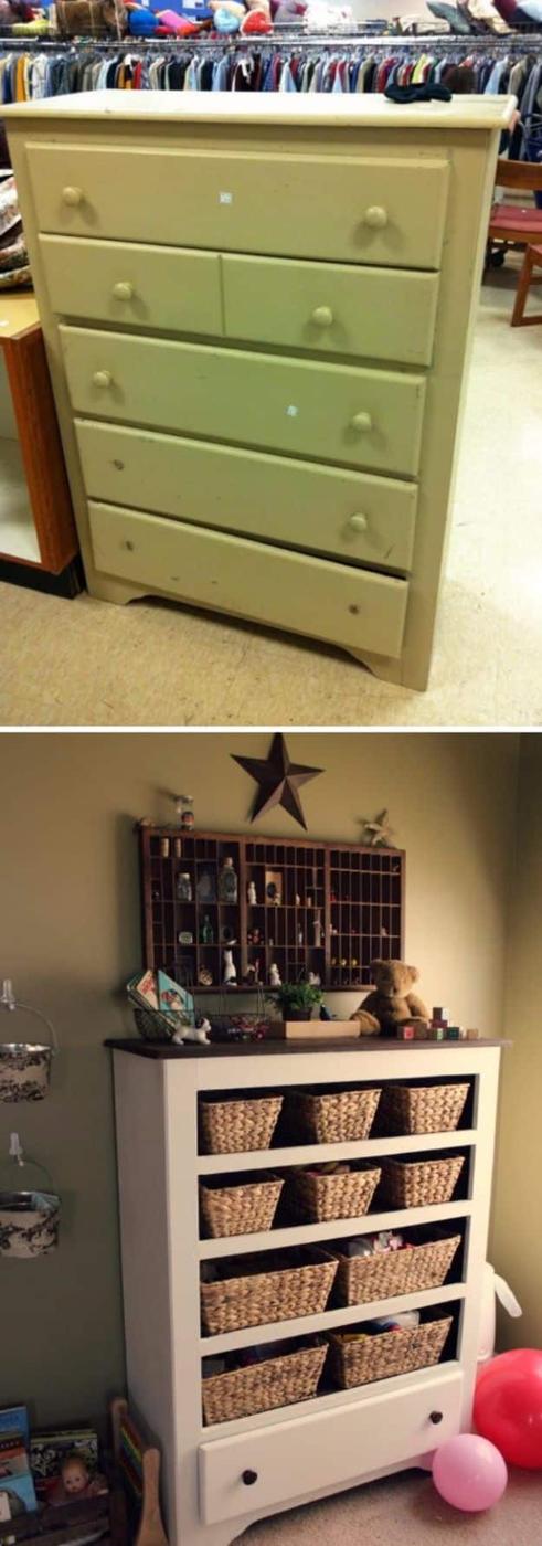 Old Dresser Into A Functional Storage, a budget friendly way to update a room and worth trying before buying something new
