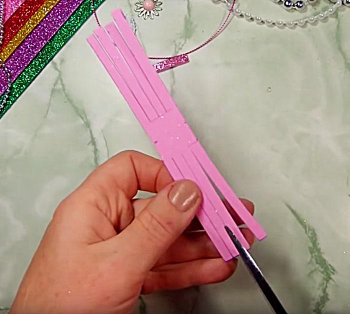 Learn to make a glitter foam DIY heart ornament with foam from Michaels Craft Store