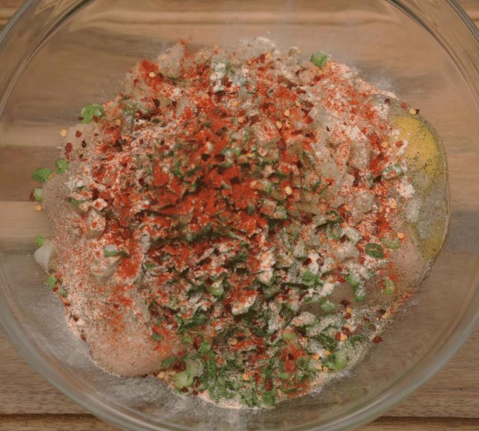 Ingredients for Firecracker Chicken Meatballs