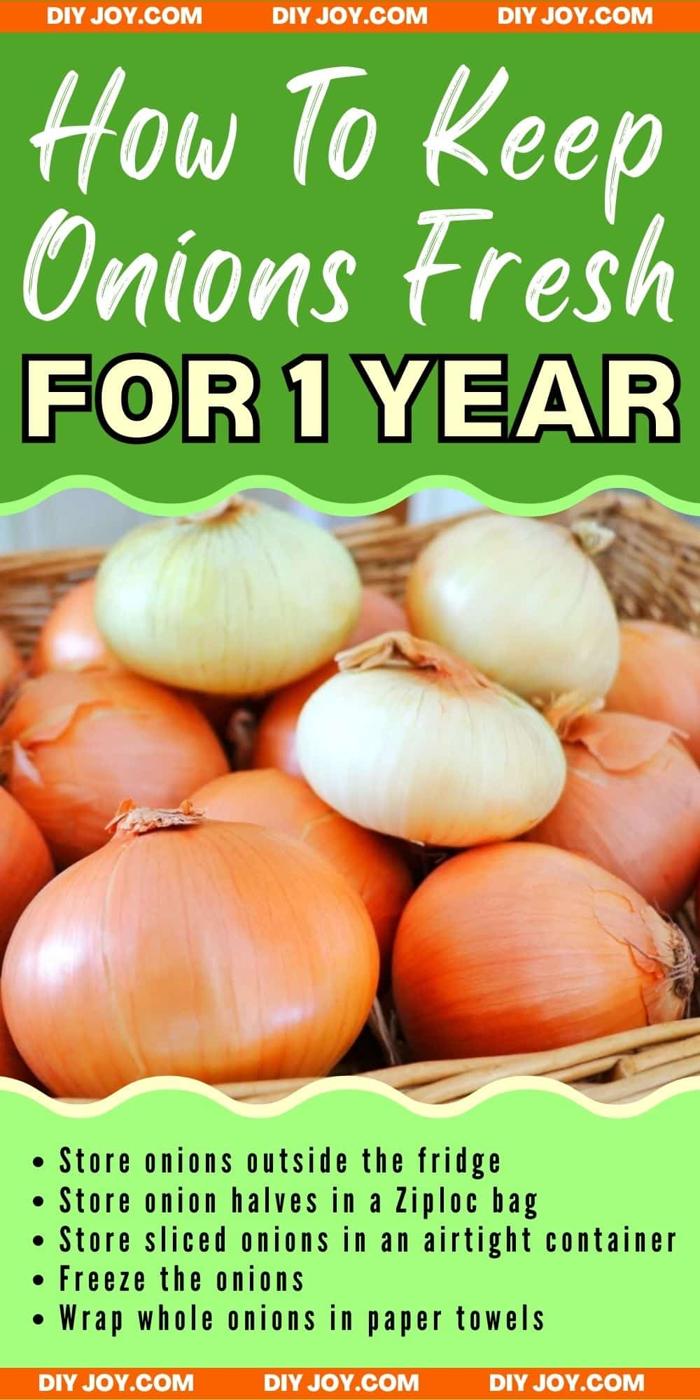 How To Store Onions & Keep Them Fresh For 1 Year