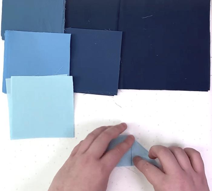 Materials for Folded Star Quilt Block