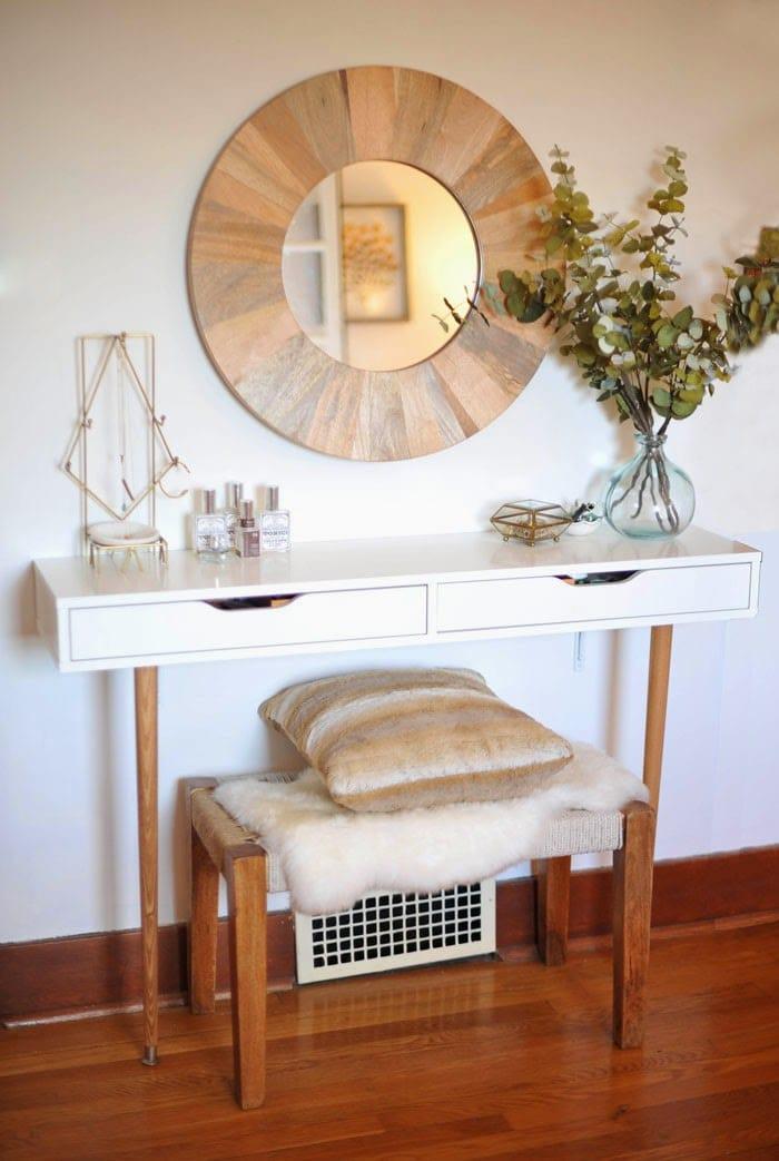 DIY Modern Vanity IKEA Ekby Alex Shelf Hack, a furniture upgrade trick, simple enough to try with stuff already on hand