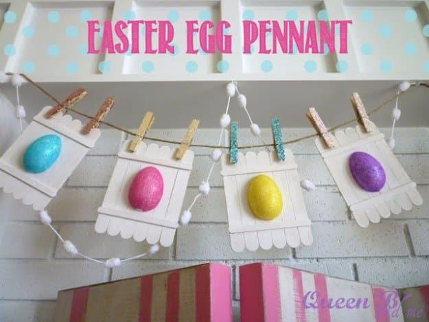 Easter Egg Pennant, an affordable way to try something new and an idea that is easy to recreate at home