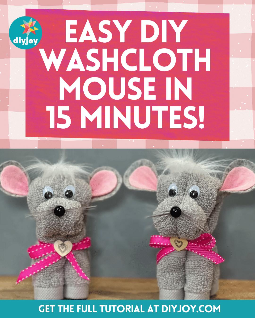 Easy 15-Minute DIY Washcloth Mouse Tutorial