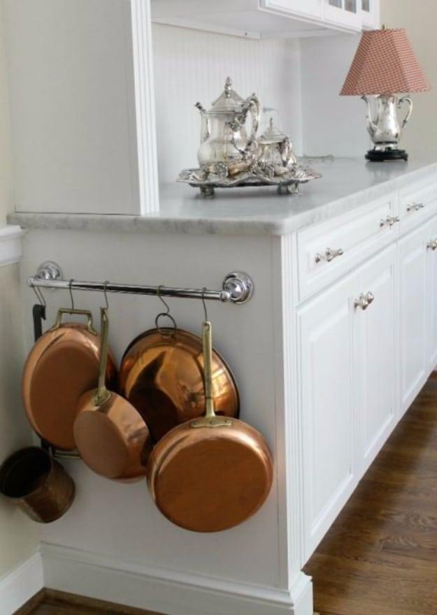 Towel Bars To Organize Pots And Pans, a tidy home solution, quick and cheap to try tonight and the fix worth remembering