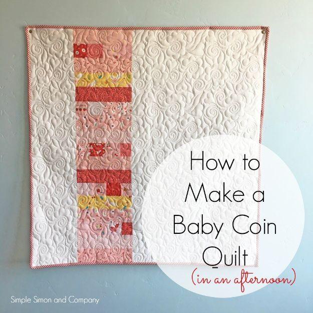 Easy Baby Coin Quilt, straightforward enough to knock out in a day and a sweet little detail guests always notice