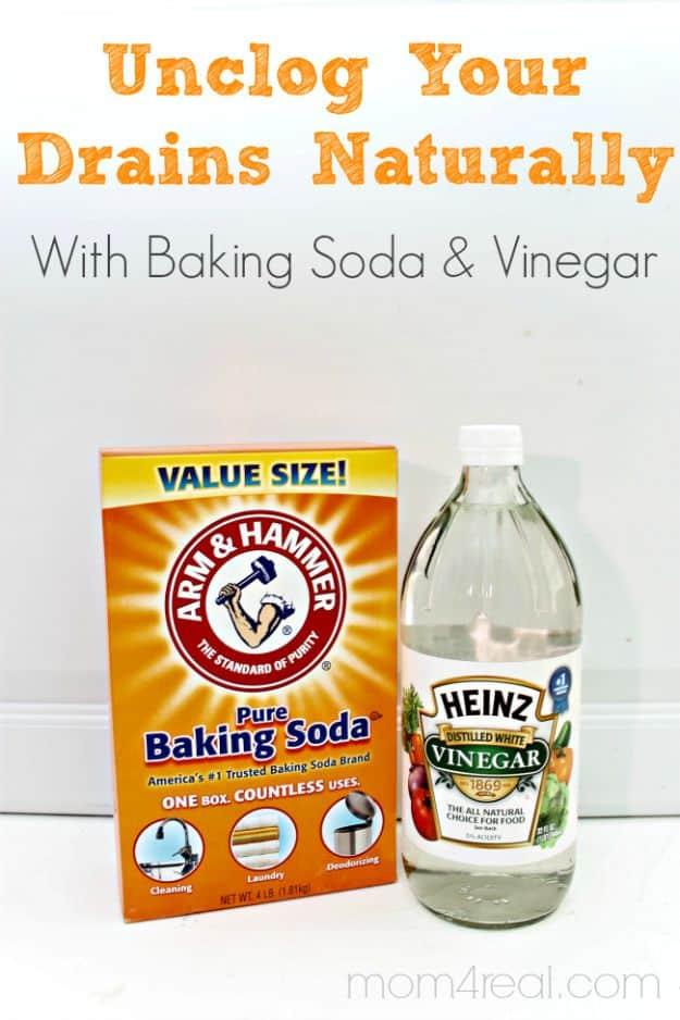 Unclog Your Drains with Baking Soda and Vinegar, fast to set up with almost no extra effort and a routine that finally sticks