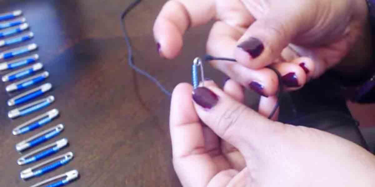 What She Makes, After Placing Beads In A Heart Design On Safety Pins, Is Magnificent!