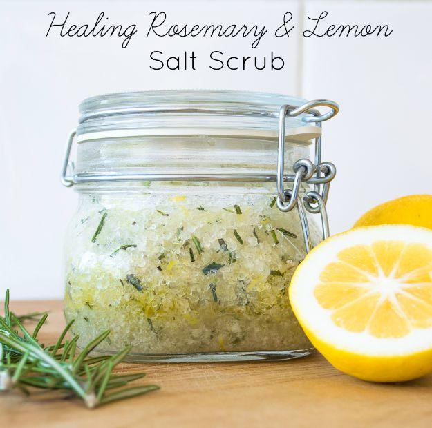 Healing Rosemary & Lemon Salt Scrub, simple enough for a first try and a small upgrade with a real visual payoff