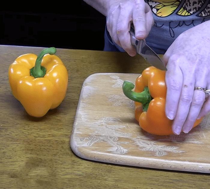 Ingredients for Jack-O-Lantern Stuffed Peppers