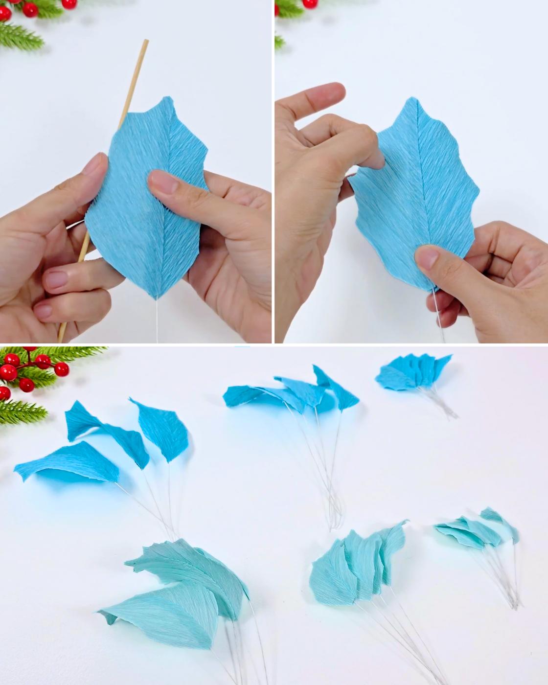 How to Make Crepe Paper Poinsettia