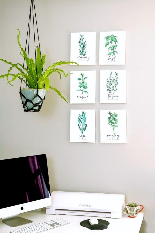 Free Rosemary Printable, fast enough to finish and hang tonight and a sweet finishing touch for any gallery wall