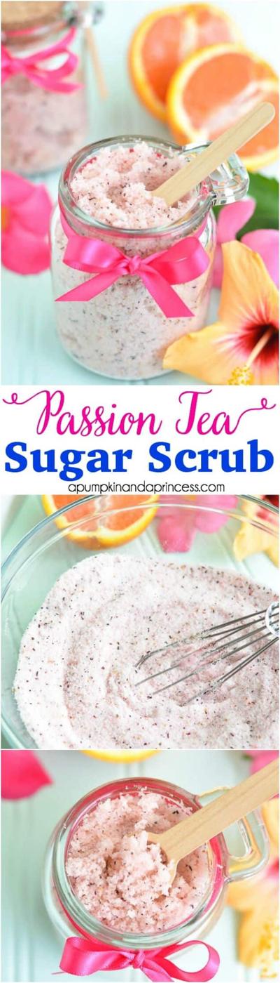 Passion Tea Sugar Scrub, a project that looks pricier than it really is and a quick idea that comes together fast