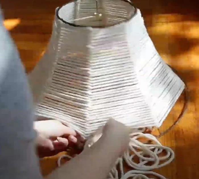 how to make a diy woven lampshade
