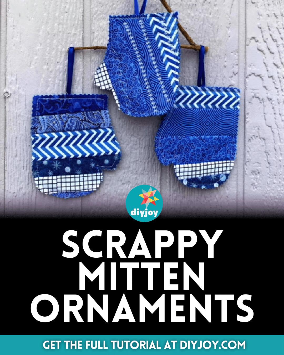 Easy Scrappy Mitten Ornaments Tutorial