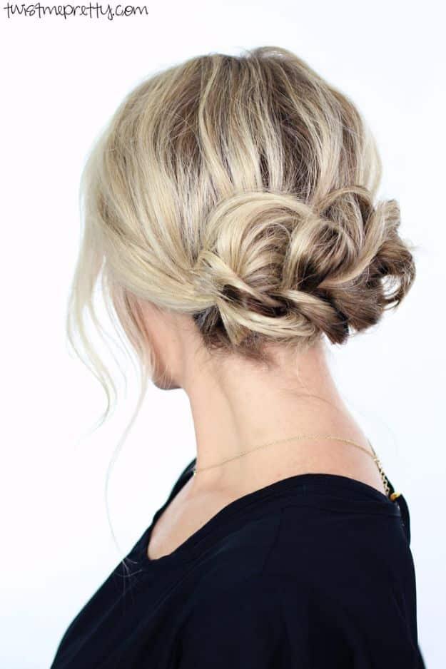 Holiday Hairstyles - Elegant Holiday Updo - Cute DIY Hair Styles for Christmas and New Years Eve, Special Occasion - Updos, Braids, Buns, Ponytails, Half Up Half Down Looks #hairst