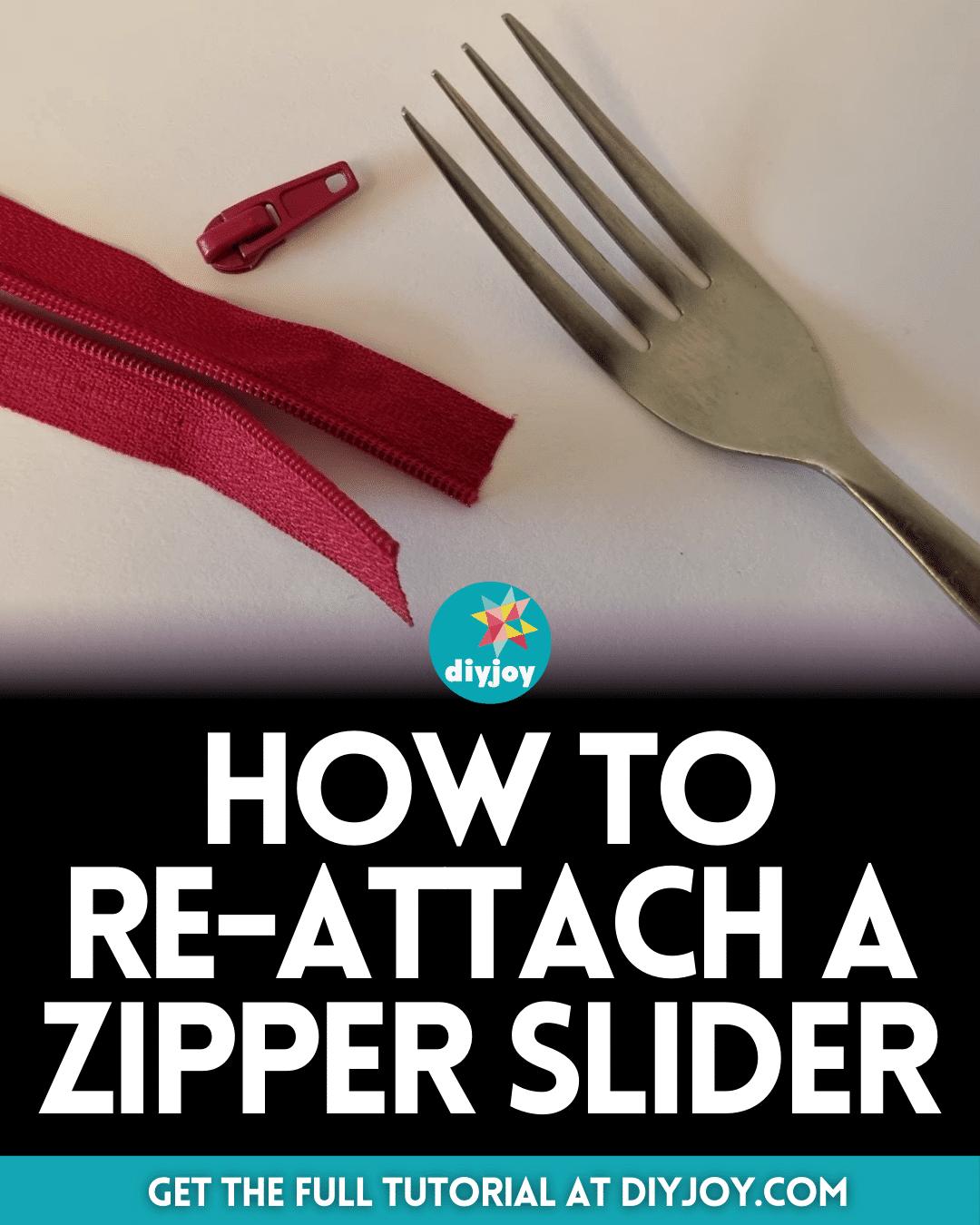 How to Re-attach a Zipper Slider