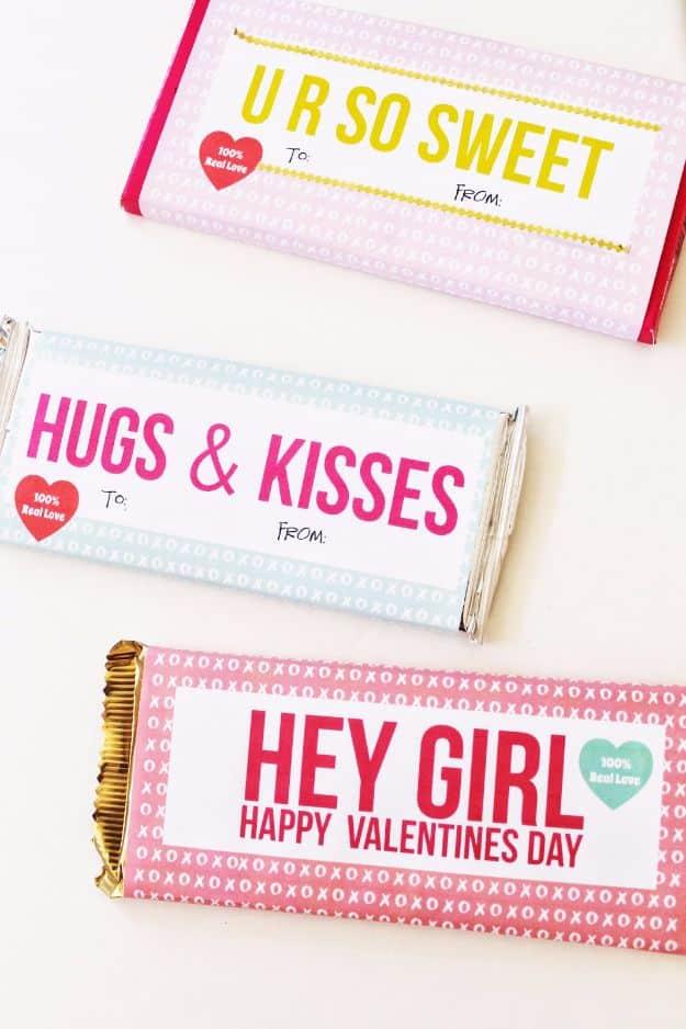 A framed Valentine's Day printable sign propped on a kitchen counter, an easy last minute gift for him