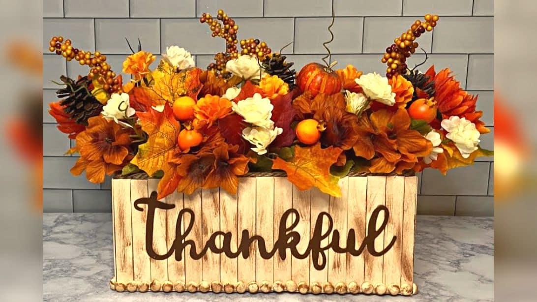Dollar Tree DIY Fall Centerpiece Décor Idea