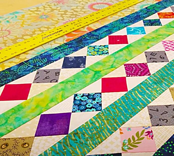 Make A Jelly Roll Strip Scrappy Table Runner