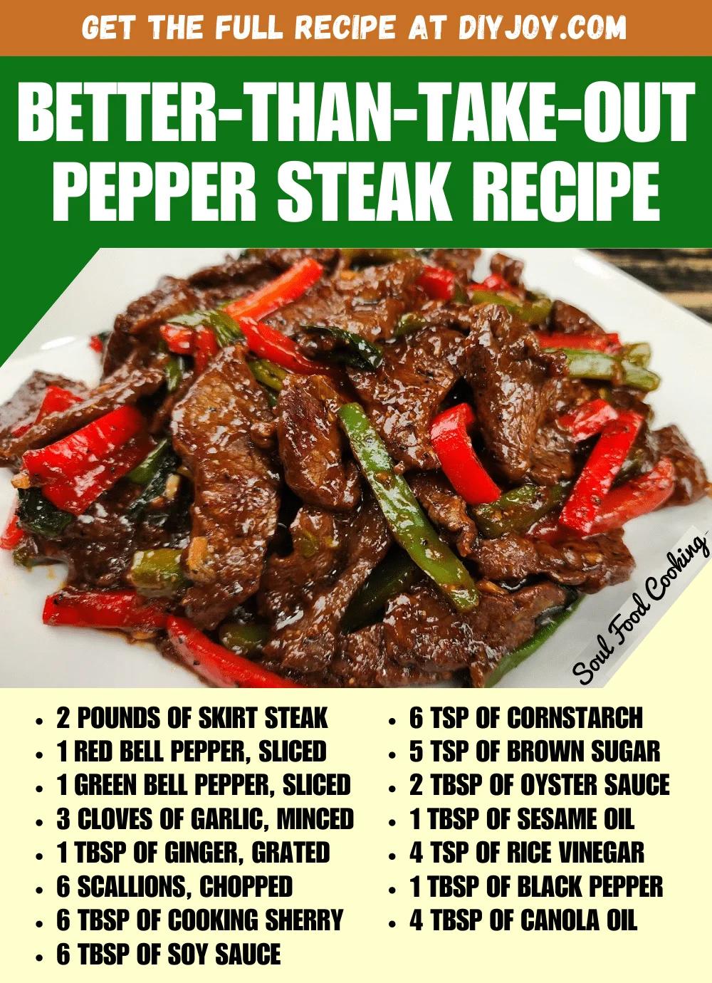 Better-Than-Take-Out Pepper Steak Recipe