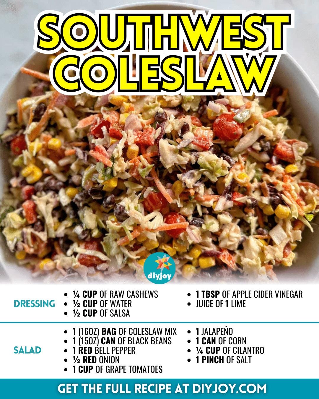 Quick & Easy Southwest Coleslaw Recipe