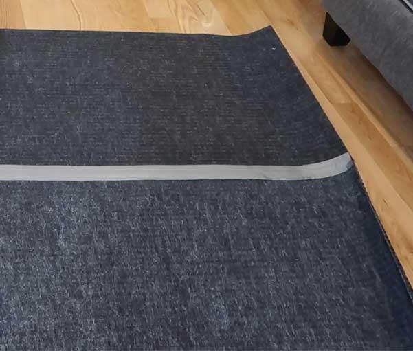 Duk Tape Carpet Mats Together For DIY Faux Fur Rug - Home Decor